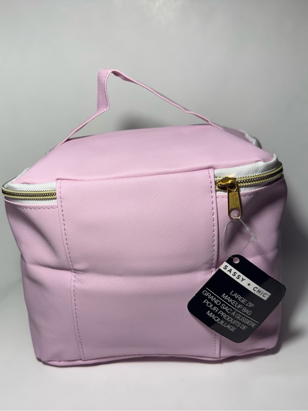 Sassy + Chic Large Pink Makeup Bag Travel Toiletry Organizer Case NWT 8x6x5 in - Picture 5 of 13